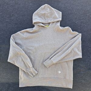 Tory Sport Womens Pullover Oversized Hoodie Sweater Brown Cotton Sz Medium